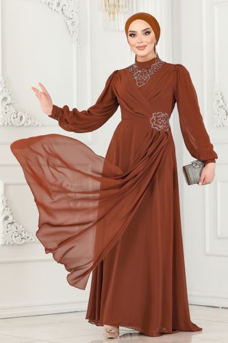 A.L.M. - Evening Dress 52882ALM181 Tan