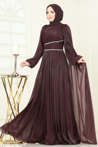D.M.N.K. - Evening Dress 5302DMNK1166 Bitter Brown