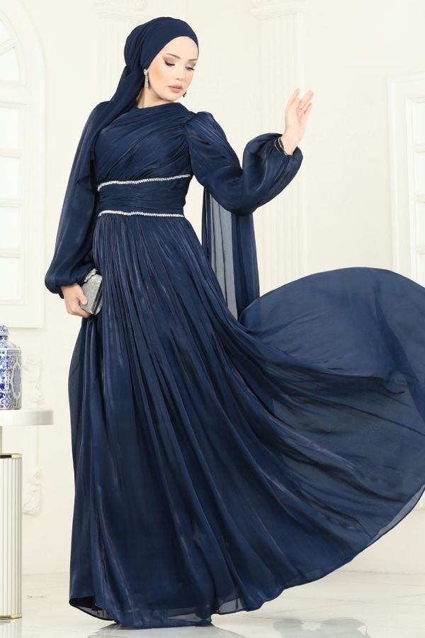 Modaselvim SUAL فستان سهرة كحلي 5302DMNK1166