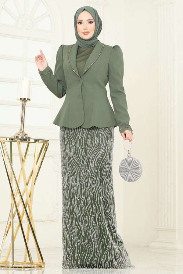 Modaselvim SUAL طقم اخضر عفني 5323DMNK1166