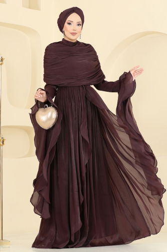 D.M.N.K. - Evening Dress 5398DMNK1166 Brown