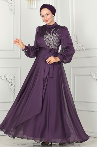 A.B. - EVENING DRESS 5402AB368 Dark Lilac