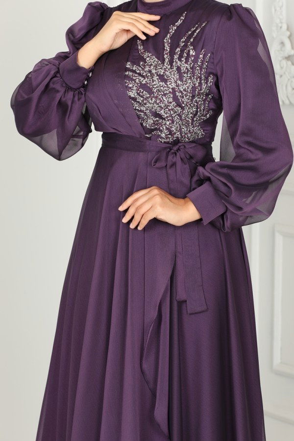 Evening Dress 5402AB368 Dark Lilac - 5