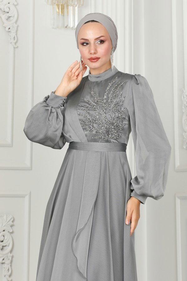 Evening Dress 5402AB368 Gray - 4