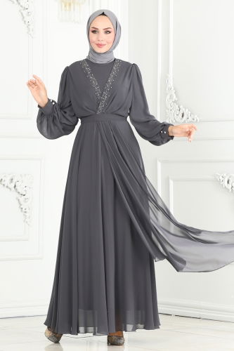 A.B. - Evening Dress 5408AB368 Anthracite