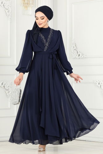 A.B. - Evening Dress 5408AB368 Navy Blue