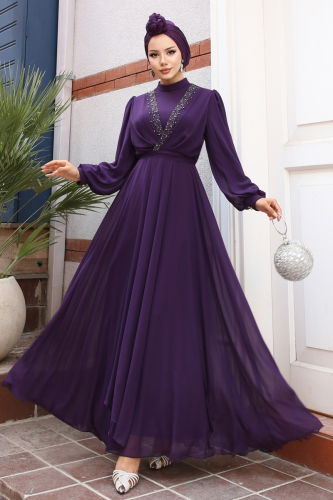 A.B. - EVENING DRESS 5408AB368 Purple