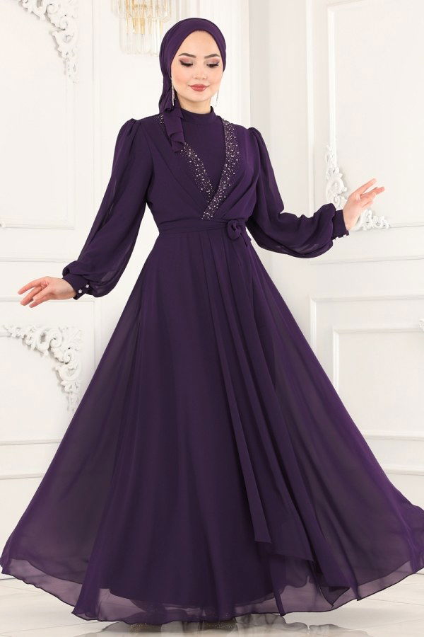 Evening Dress 5408AB368 Purple - 3