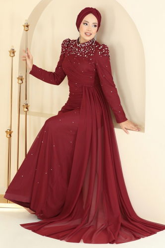 D.M.N. - Evening Dress 5430D170 Burgundy