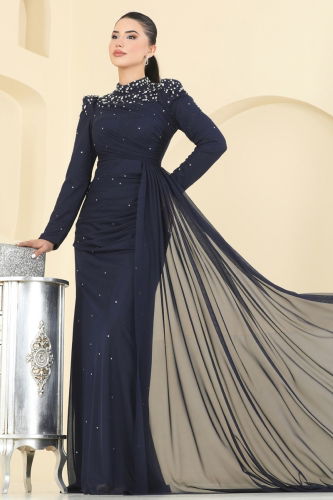 D.M.N. - Evening Dress 5430D170 Navy Blue