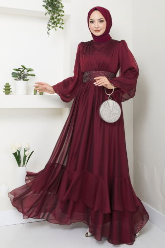 A.B. - Evening Dress 5498AB368 Burgundy