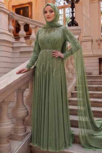 D.M.N.K. - Evening Dress 5568DMNK1166 Almond Green