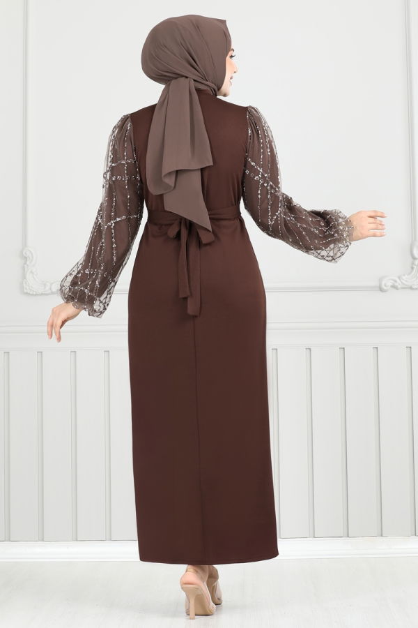 Evening Dress 5602EDF311 Brown - 4