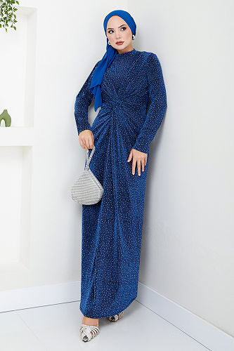 moda selvim Evening Dress 5622END900-M Saks - Thumbnail