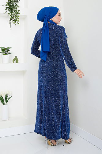 moda selvim Evening Dress 5622END900-M Saks - Thumbnail