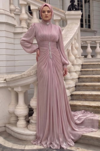 D.M.N.K. - Evening Dress 5626DMNK1166 Powder