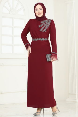 E.D.F. - Evening Dress 5642EDF311 Burgundy