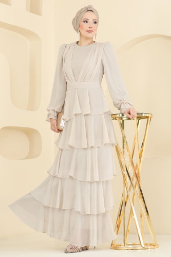 D.M.N.K. - Evening Dress 5652DMNK1166 Stone