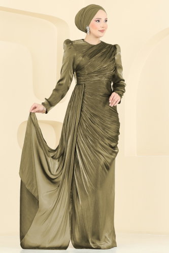 D.M.N.K. - Evening Dress 5663DMNK1166 Khaki