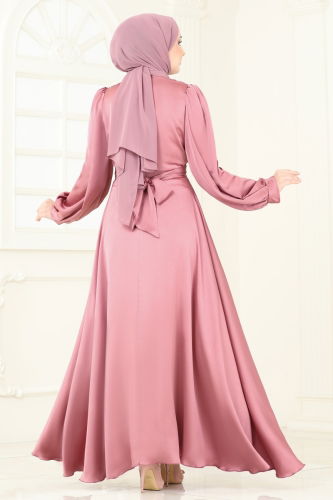 moda selvim فستان سهرة وردي 5665EDF311 - Thumbnail