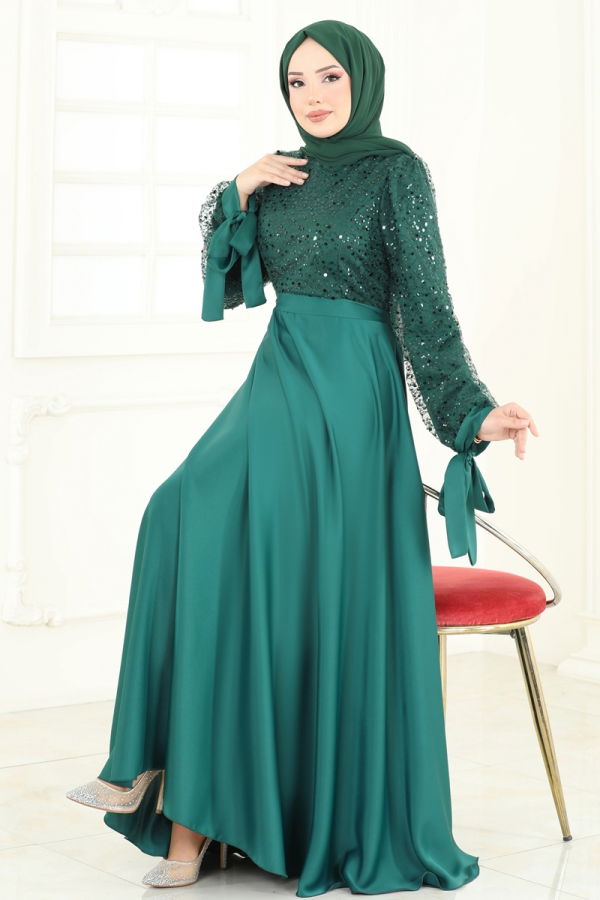 Modaselvim خصم صافٍ20%+20% في سلة التسوق فستان سهرة زيتي 5670EDF311