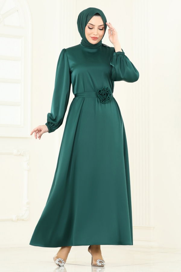 Modaselvim NET 20%+20% DISCOUNT IN THE CARD Evening Dress 5674EDF311 Emerald
