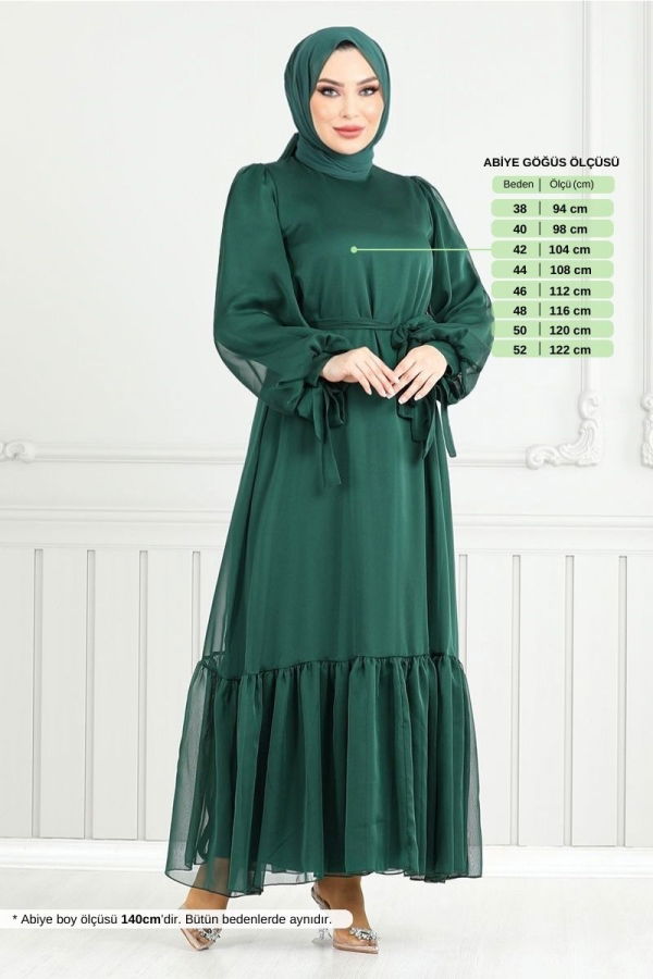 Modaselvim NET 20%+20% DISCOUNT IN THE CARD Evening Dress 5678END900-M Emerald