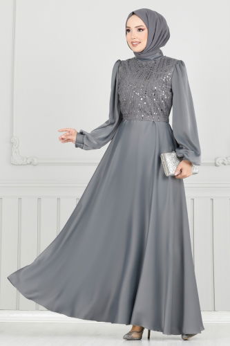 E.D.F. - فستان سهرة رمادي 5691EDF311