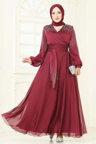 E.D.F. - Evening Dress 5693EDF311 Burgundy
