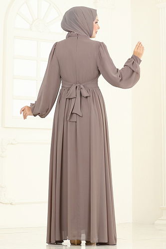 moda selvim فستان سهرة بيج 5694EDF311 - Thumbnail