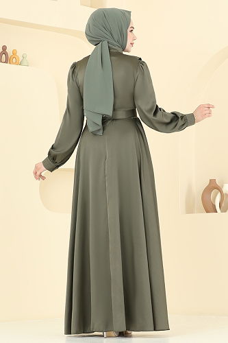 moda selvim فستان سهرة اخضر عفني 5695EDF311 - Thumbnail