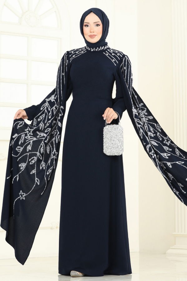 Modaselvim فستان سهرة فستان سهرة كحلي 5696EDF311