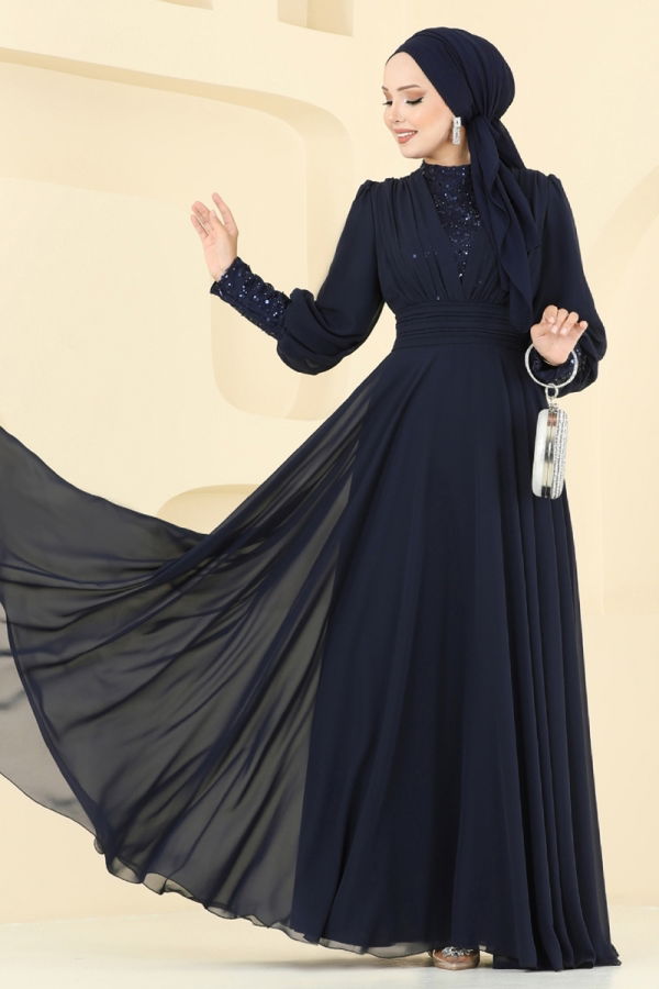 Modaselvim NET 20%+20% DISCOUNT IN THE CARD Evening Dress 5703EDF311 Navy Blue