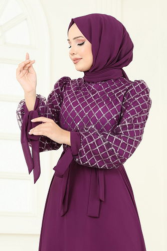 moda selvim فستان سهرة توتي 5704EDF311 - Thumbnail