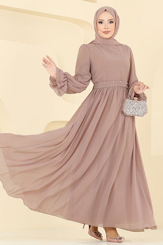 moda selvim Evening Dress 5706EDF311 Vision - Thumbnail