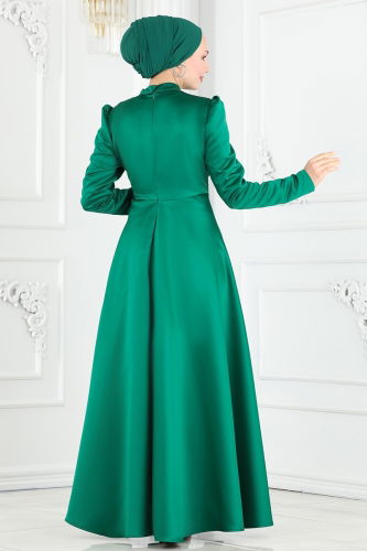 moda selvim EVENING DRESS 5725AB368 Emerald - Thumbnail