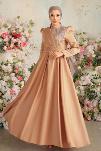 A.B. - EVENING DRESS 5725AB368 Latte