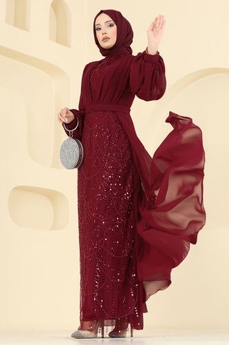 E.D.F. - Evening Dress 5725EDF311 Burgundy