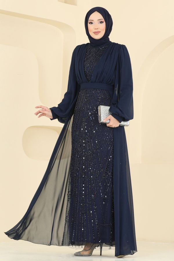 Modaselvim EVENING DRESSES Evening Dress 5725EDF311 Navy Blue