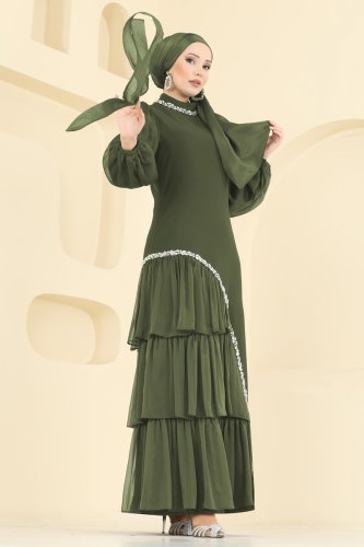 E.D.F. - فستان سهرة اخضر عفني 5735EDF311