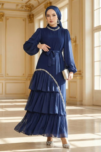 E.D.F. - Evening Dress 5735EDF311 Light Navy Blue