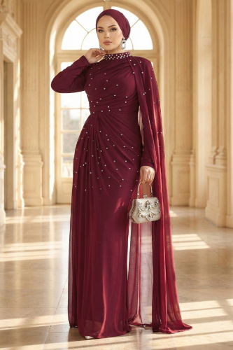 E.D.F. - Evening Dress 5736EDF311 Burgundy