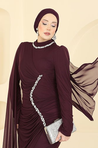 moda selvim فستان سهرة توتي 5741EDF311 - Thumbnail