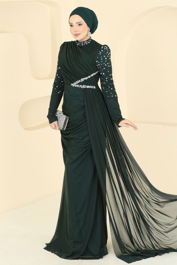 Modaselvim EVENING DRESSES Evening Dress 5742EDF311 Emerald