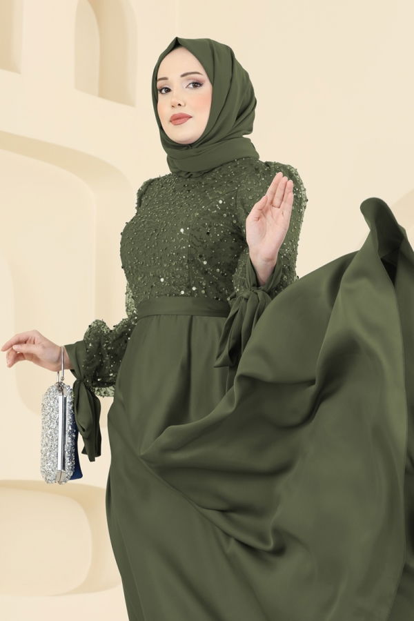 Modaselvim فستان سهرة فستان سهرة اخضر عفني 5748EDF311