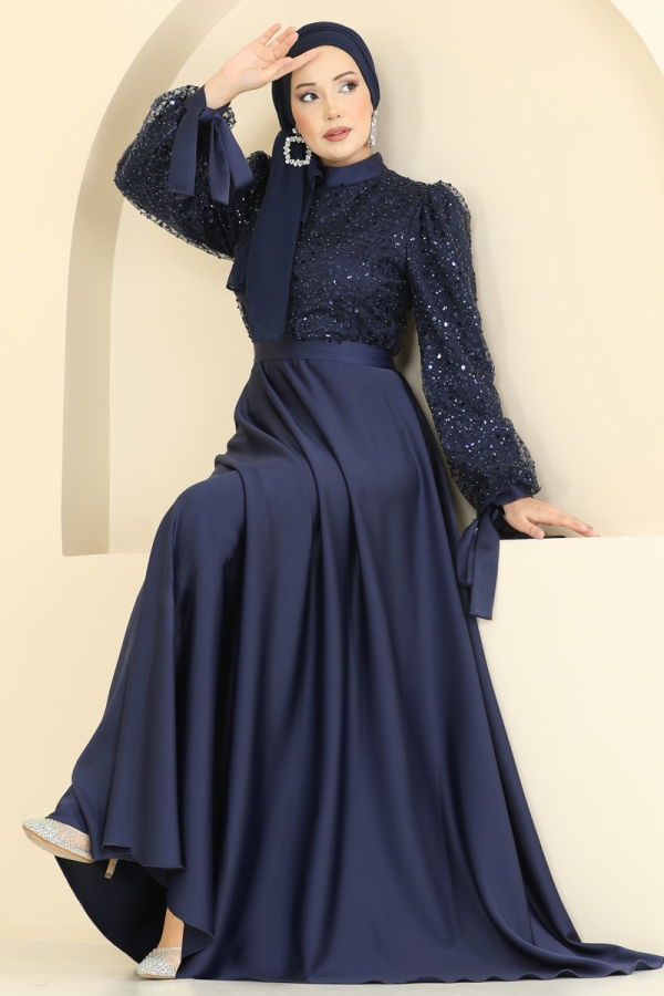 Modaselvim EVENING DRESSES Evening Dress 5748EDF311 Navy Blue