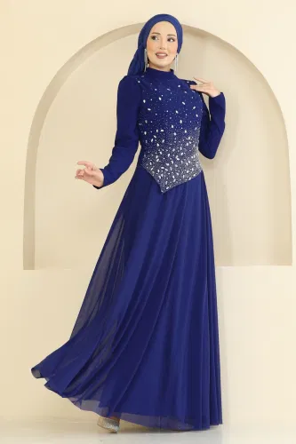 E.D.F. - فستان سهرة نيلي 5755EDF311