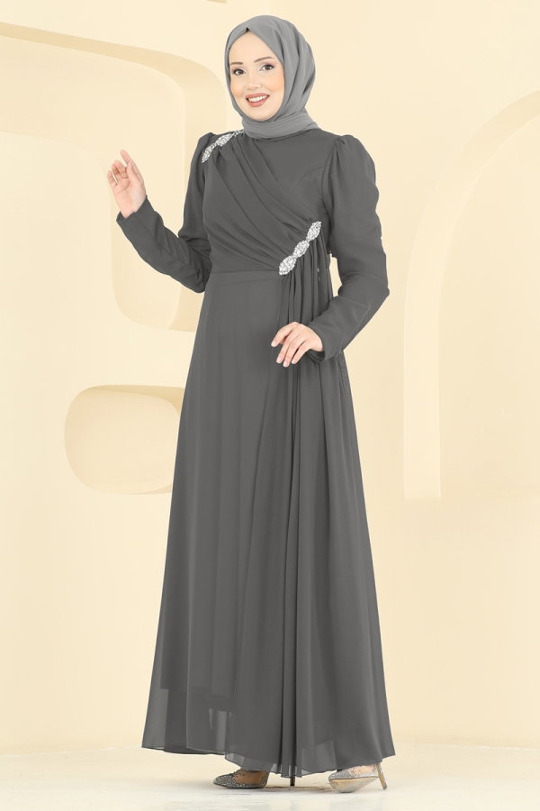 Modaselvim فستان سهرة فستان سهرة رمادي غامق 5761EDF311