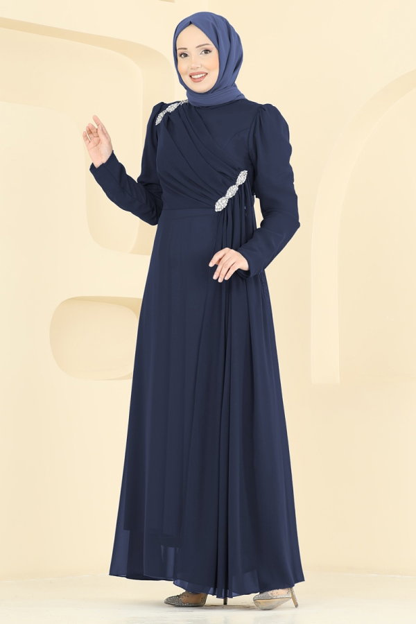 Modaselvim فستان سهرة فستان سهرة كحلي غامق 5761EDF311