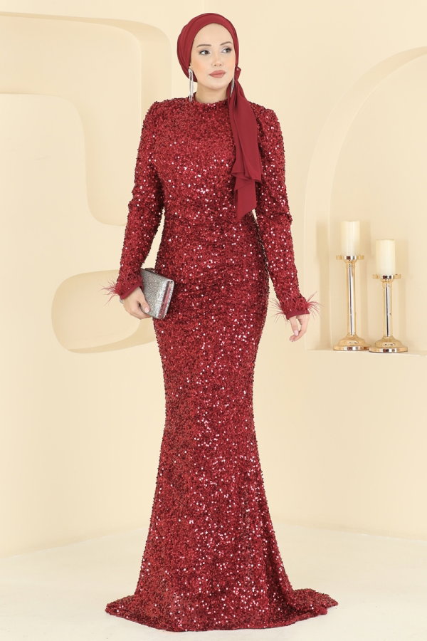 Modaselvim EVENING DRESSES Evening Dress 5762EDF311 Burgundy